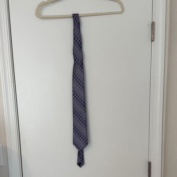 Madison Purple and Black Checkered Tie - Picture 1 of 4